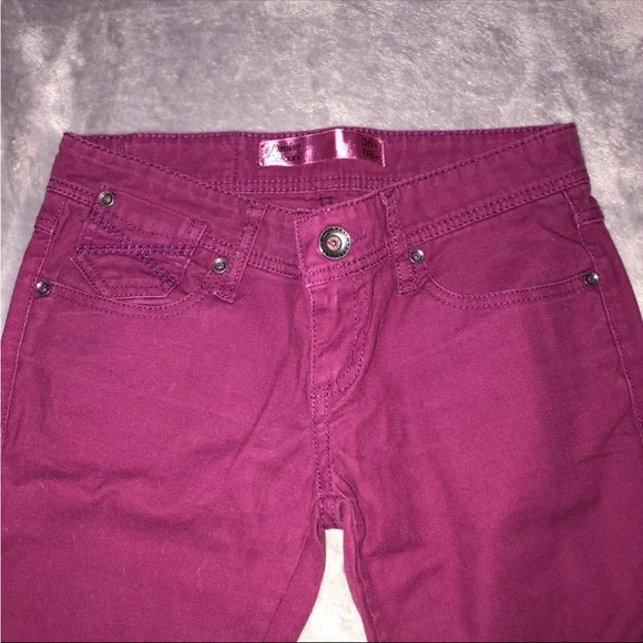 Denim dark red/ purple jeans - Picture 2 of 6